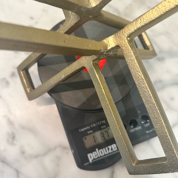 Metallic Gold Cube / Cross Sculpture - Picture 8 of 8